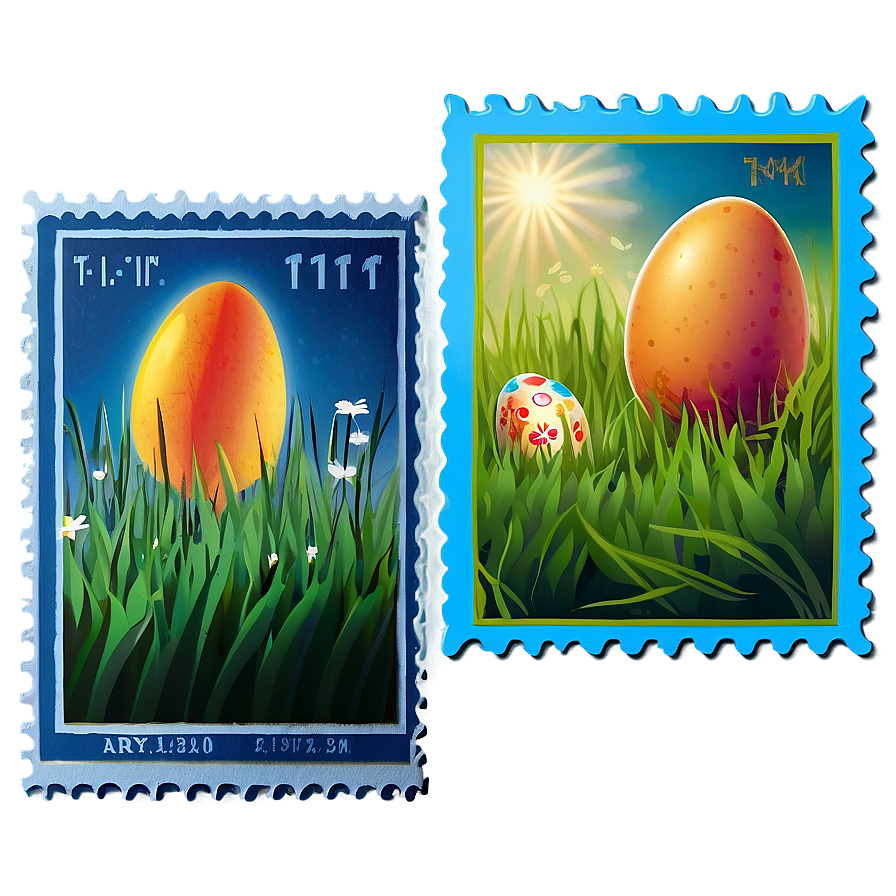 Easter Stamp Png Fuj PNG Image