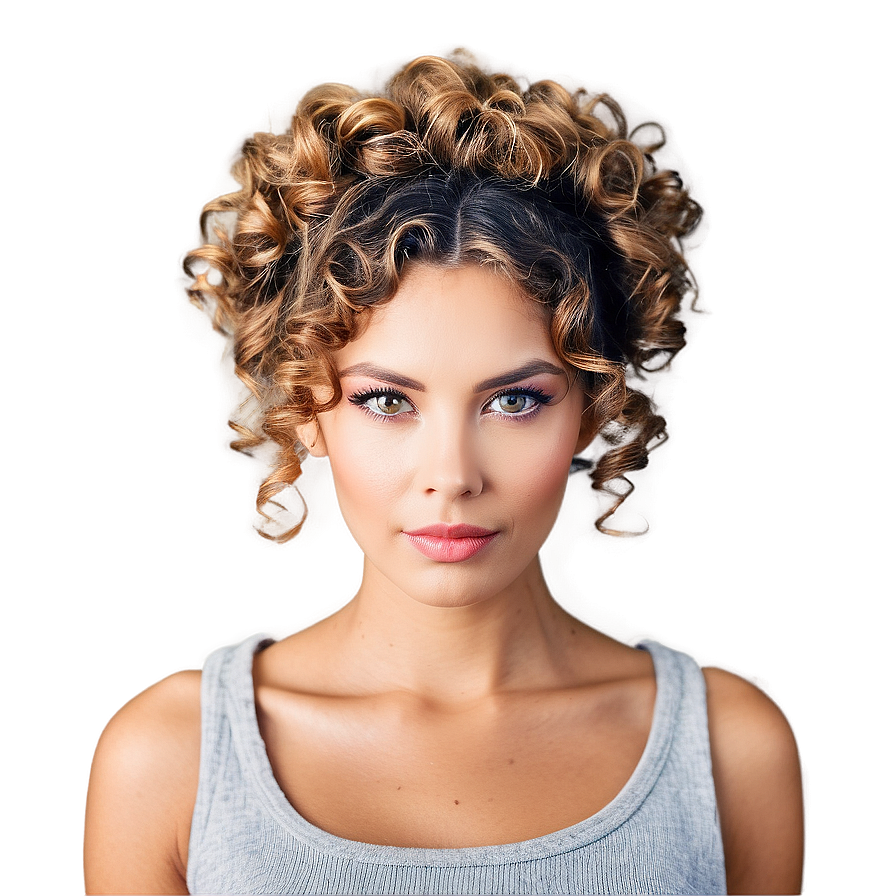 Easy Perm Hair Updos Png Nft49 PNG Image