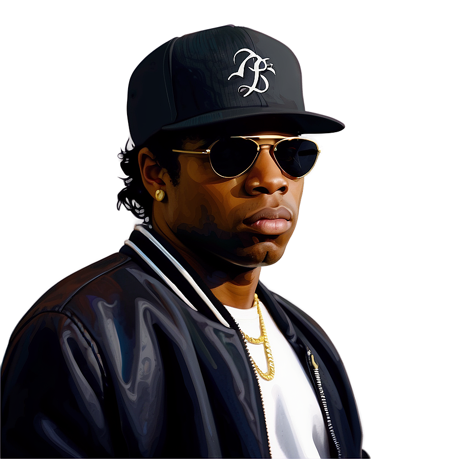 Eazy E 80s Rap Scene Png 06252024 PNG Image