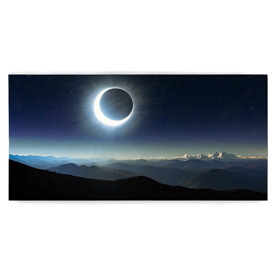 Eclipse Over Mountains Png Gew PNG Image