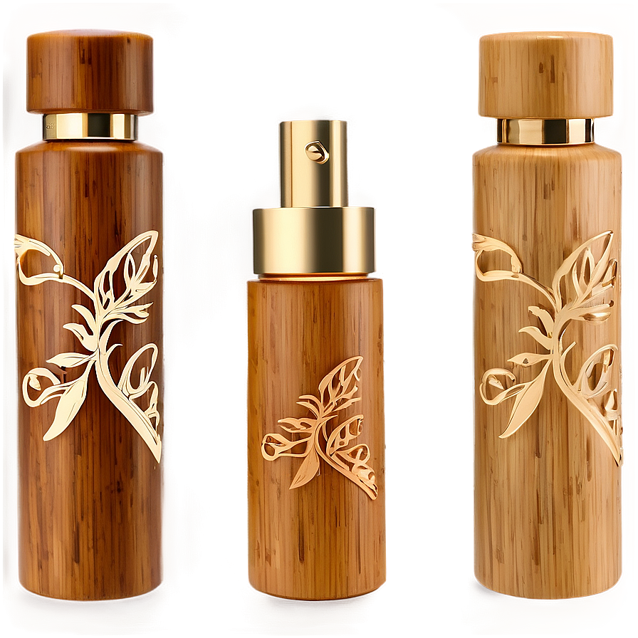 Eco-friendly Bamboo Perfume Bottle Png Slq43 PNG Image