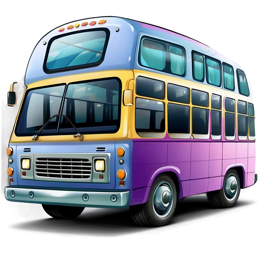 Eco-friendly Cartoon Bus Png Koy PNG Image