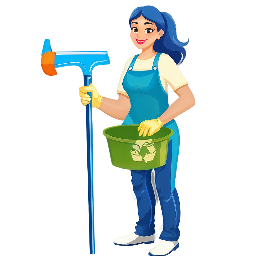 Eco-friendly Cleaning Lady Png Ghc69 PNG Image