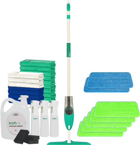 Eco Friendly Cleaning Products Set PNG Image