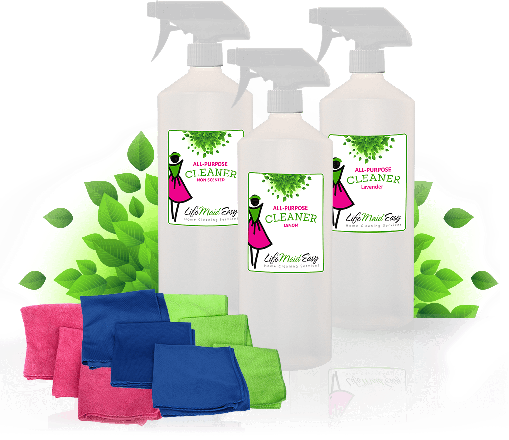 Eco Friendly Cleaning Productsand Cloths PNG Image