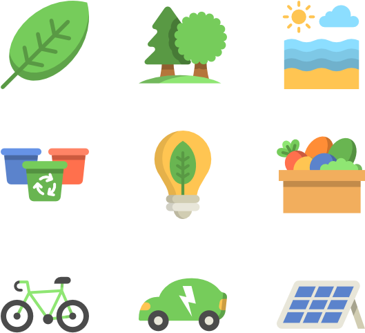 Eco Friendly Icons Set PNG Image