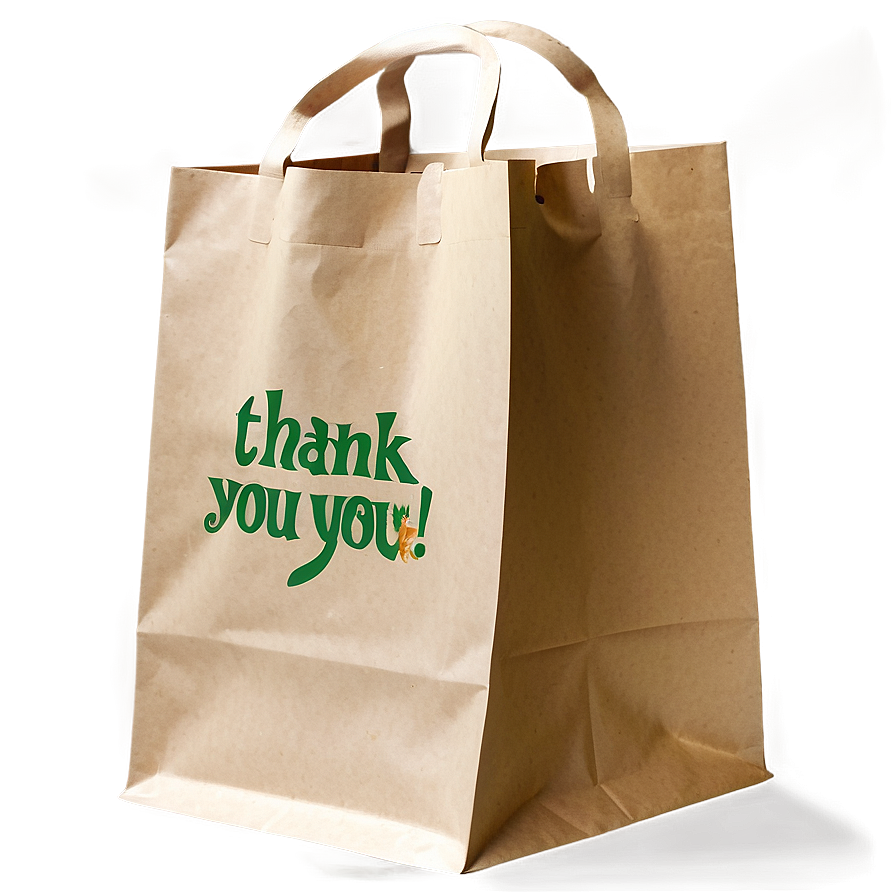 Eco-friendly Thank You Bag Png 06292024 PNG Image