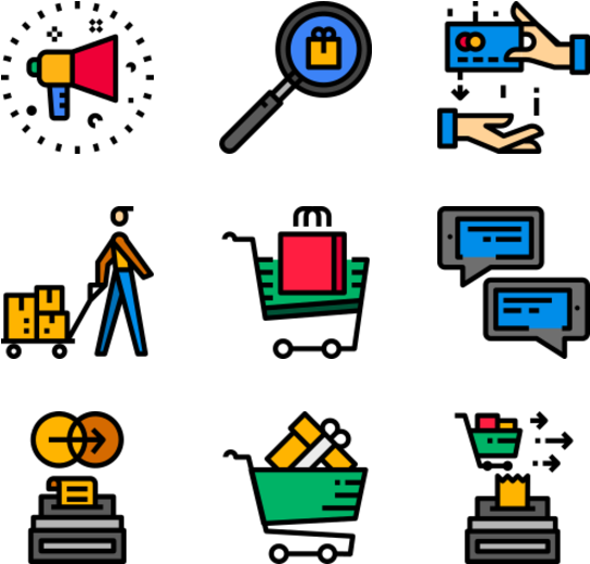 Ecommerce Icons Set PNG Image