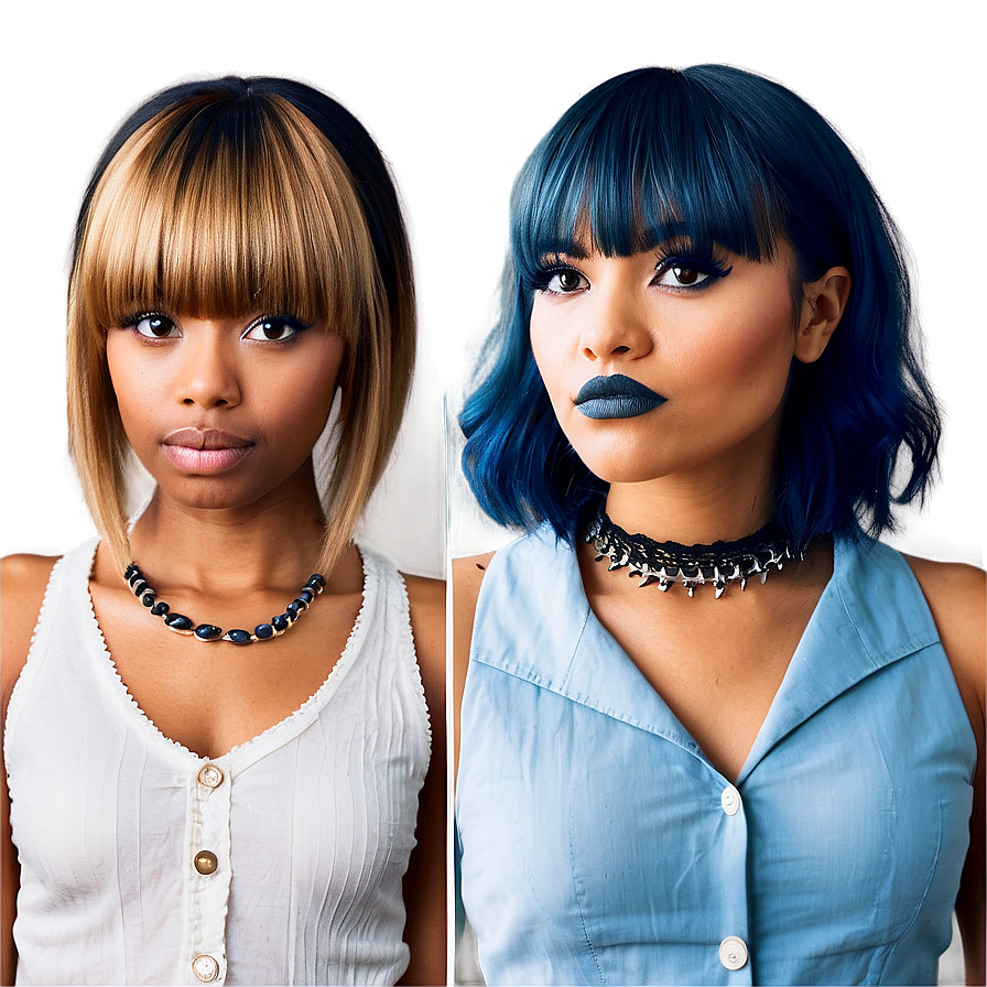 Edgy Bangs Makeover Png 98 PNG Image