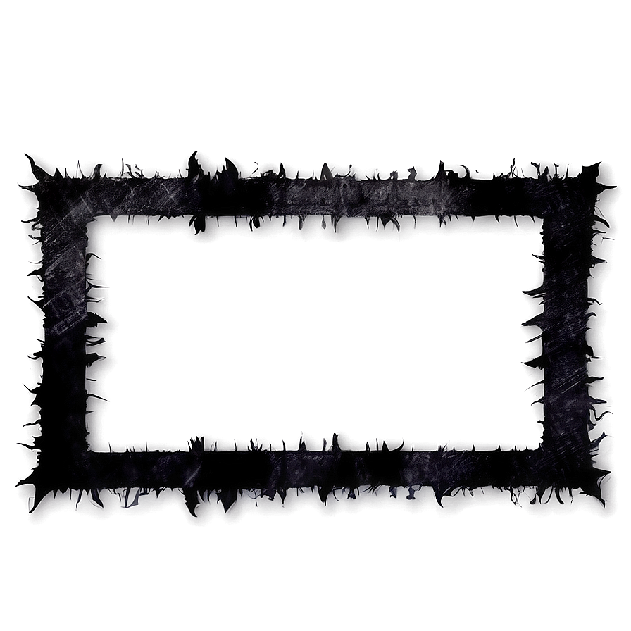 Edgy Black Grunge Border Png Yrw PNG Image