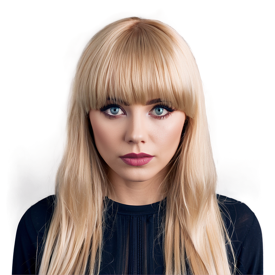 Edgy Blonde Bangs Style Png 85 PNG Image