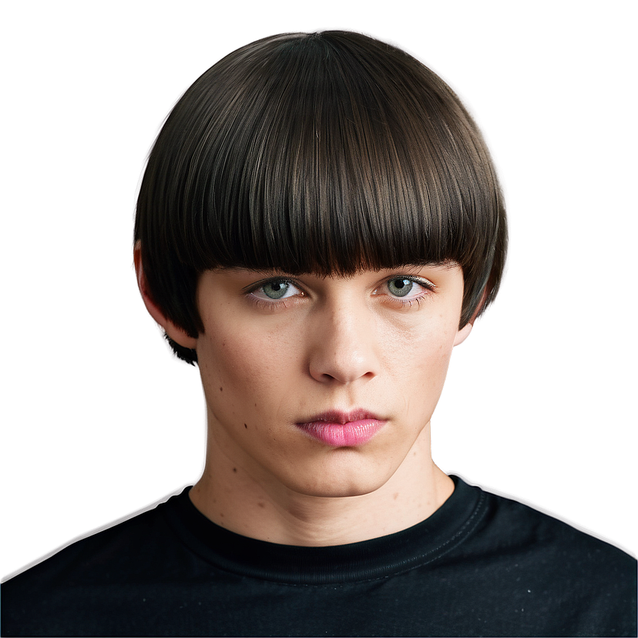 Edgy Bowl Cut For Men Png 06212024 PNG Image