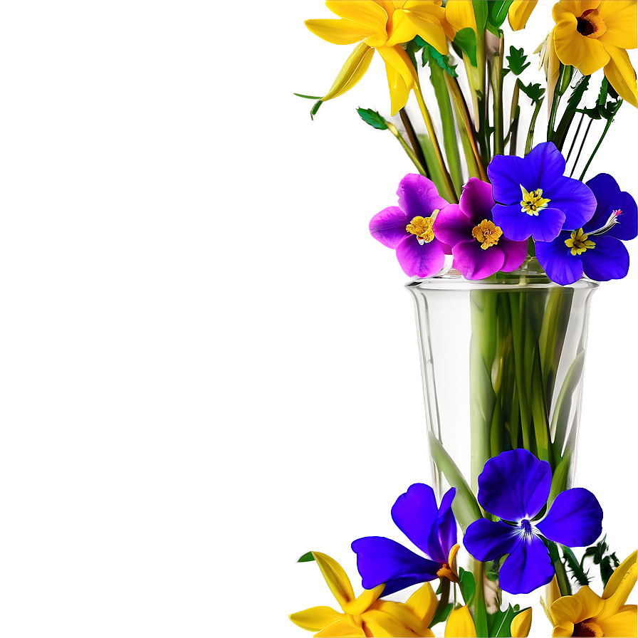 Edible Flowers In Vase Png Fjr54 PNG Image