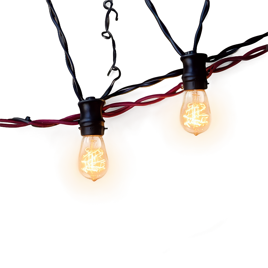 Edison Bulb String Lights Png 05252024 PNG Image