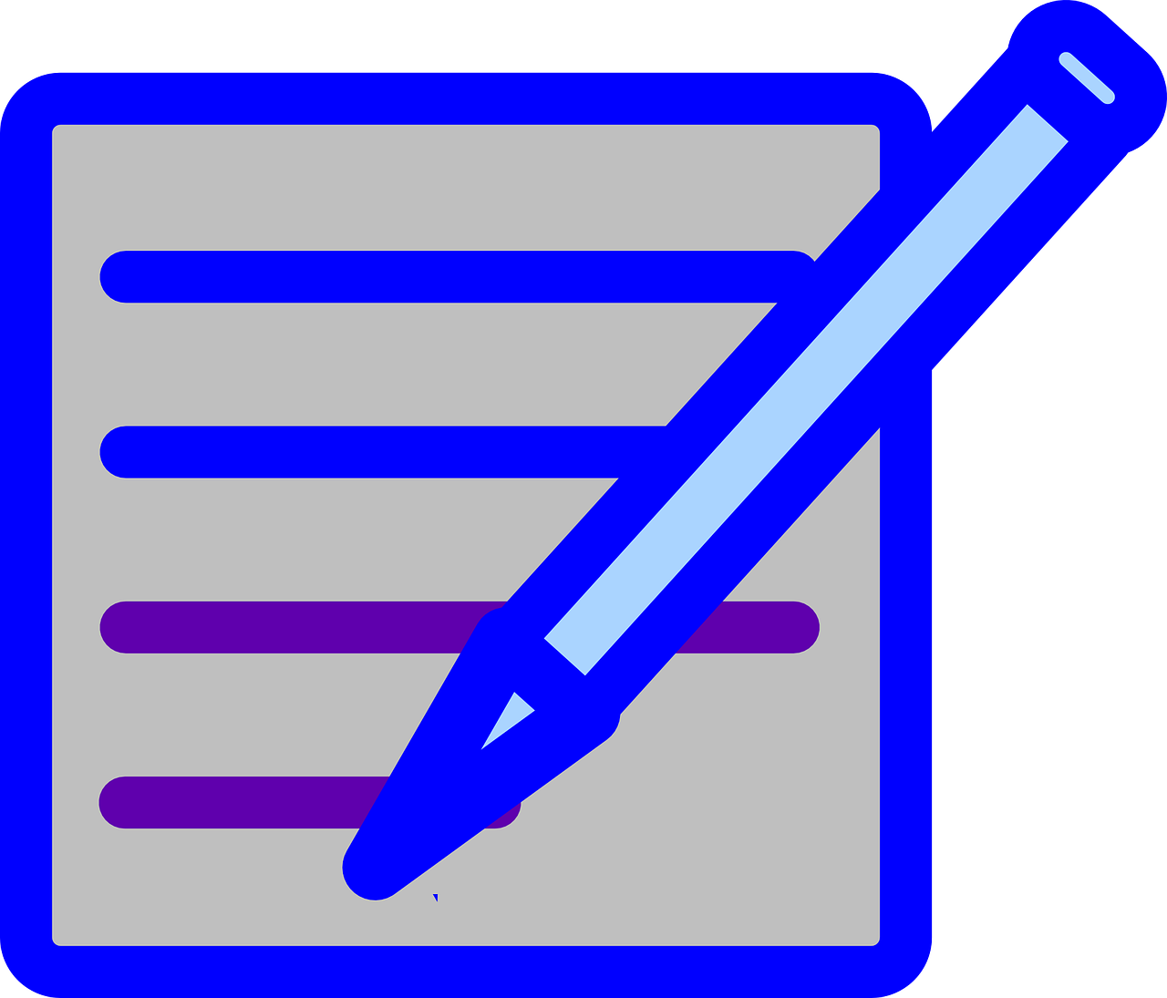 Editing Icon Blue Pen PNG Image