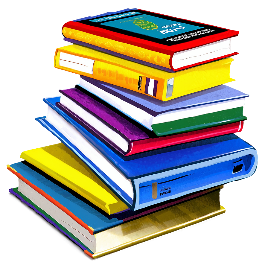 Educational Books Pile Png Trw61 PNG Image