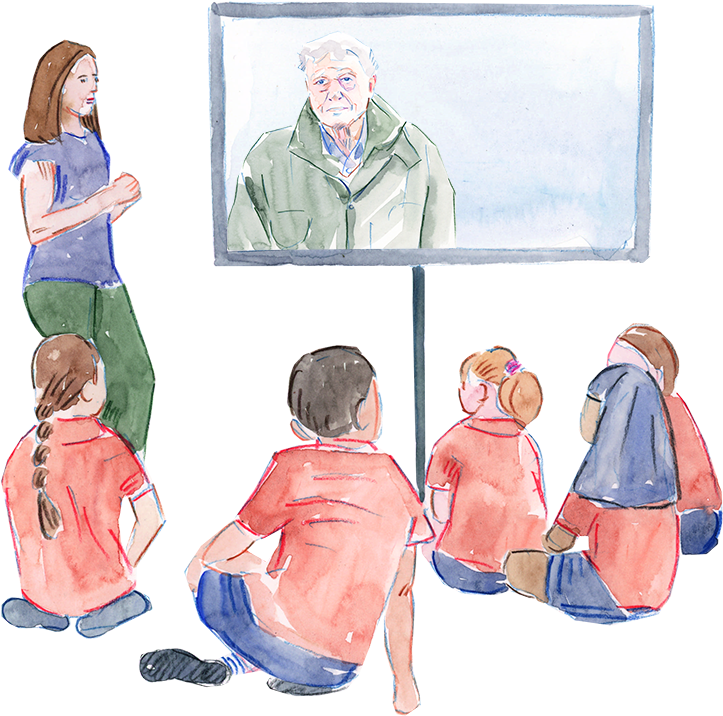 Educational Climate Change Lecture Illustration PNG Image