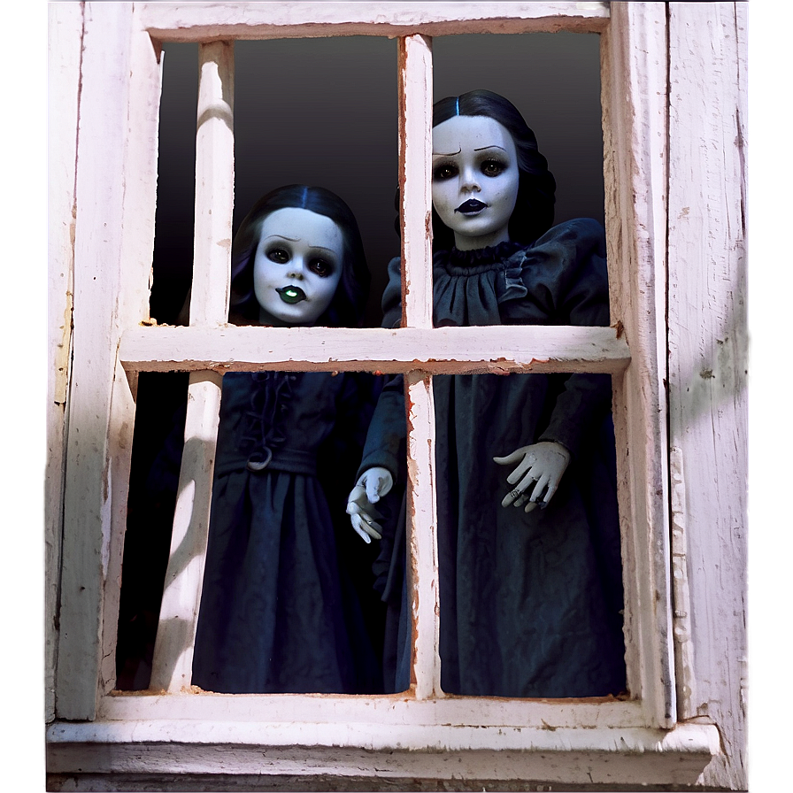 Eerie Doll In Window Png 06252024 PNG Image