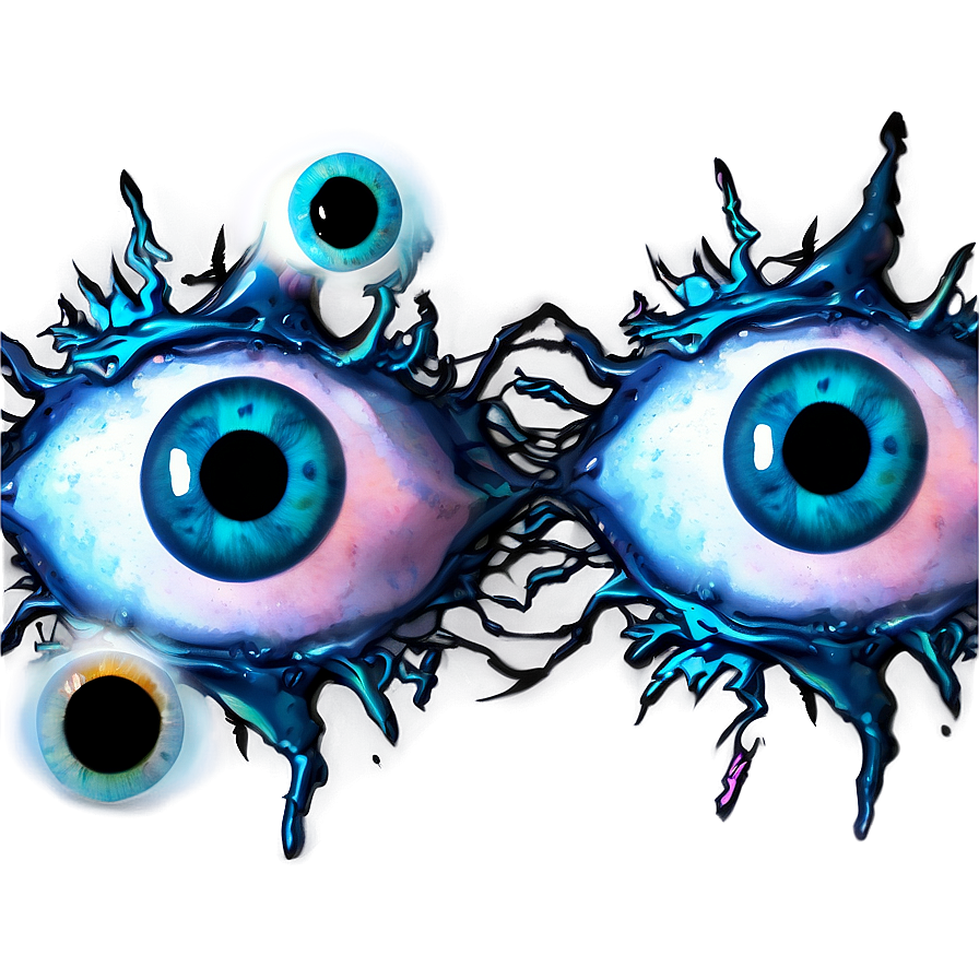 Eerie Eyeballs Graphic Png Bdq PNG Image