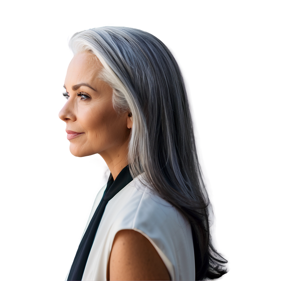 Effortless Grey Hair Styles Png 53 PNG Image