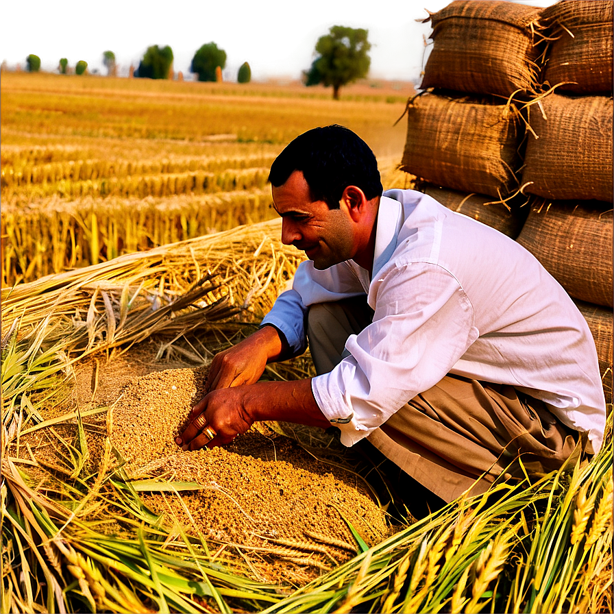 Egyptian Wheat Harvest Png Prd89 PNG Image