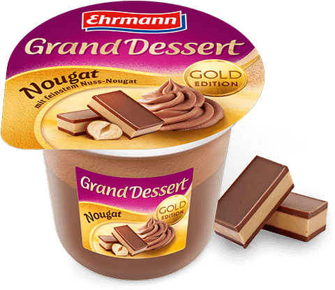 Ehrmann Grand Dessert Nougat Packaging PNG Image