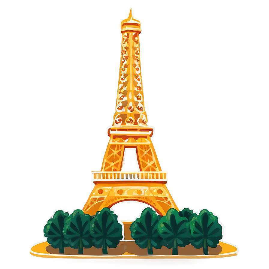 Eiffel Tower Golden Hour Png Nrb PNG Image