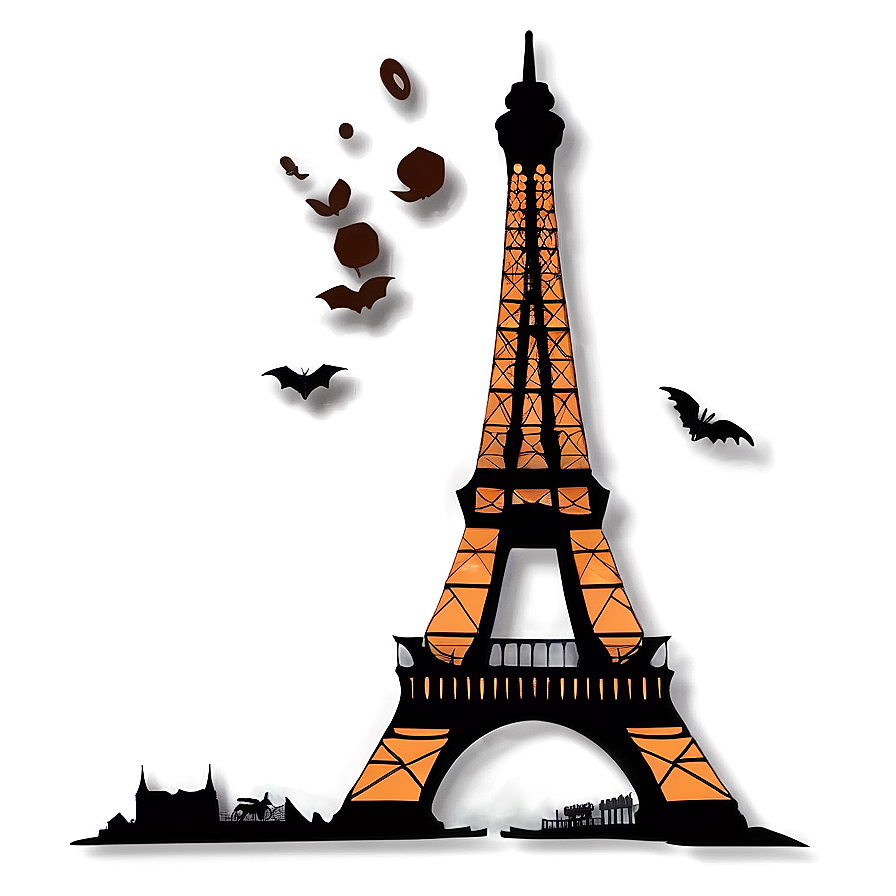 Eiffel Tower Halloween Theme Png Cxh17 PNG Image