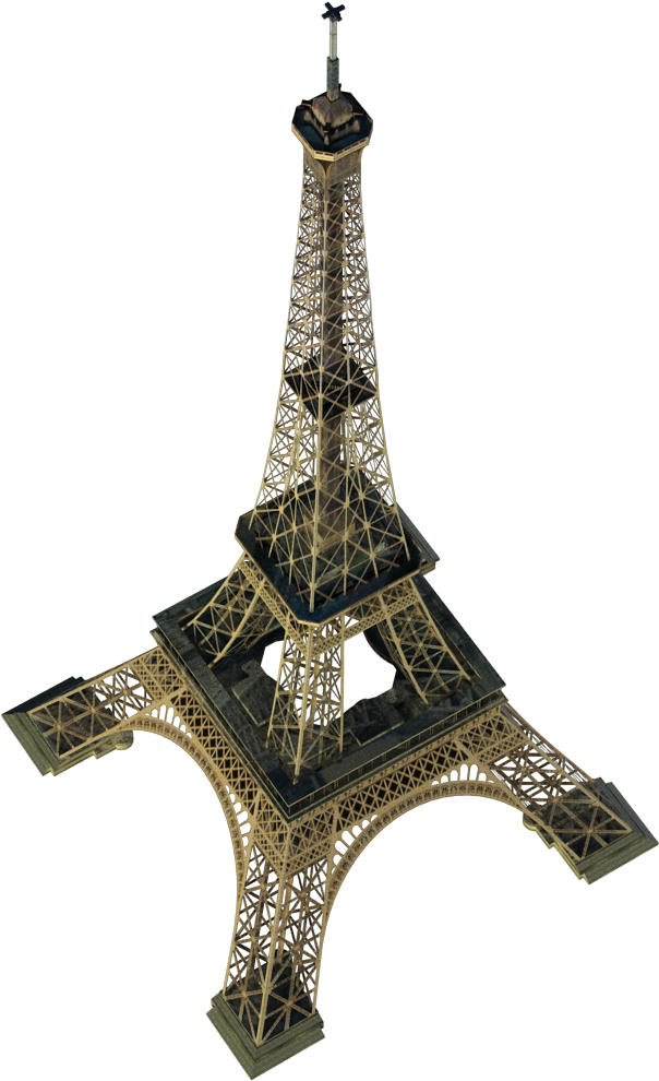 Eiffel Tower Isolatedon Blue Background PNG Image