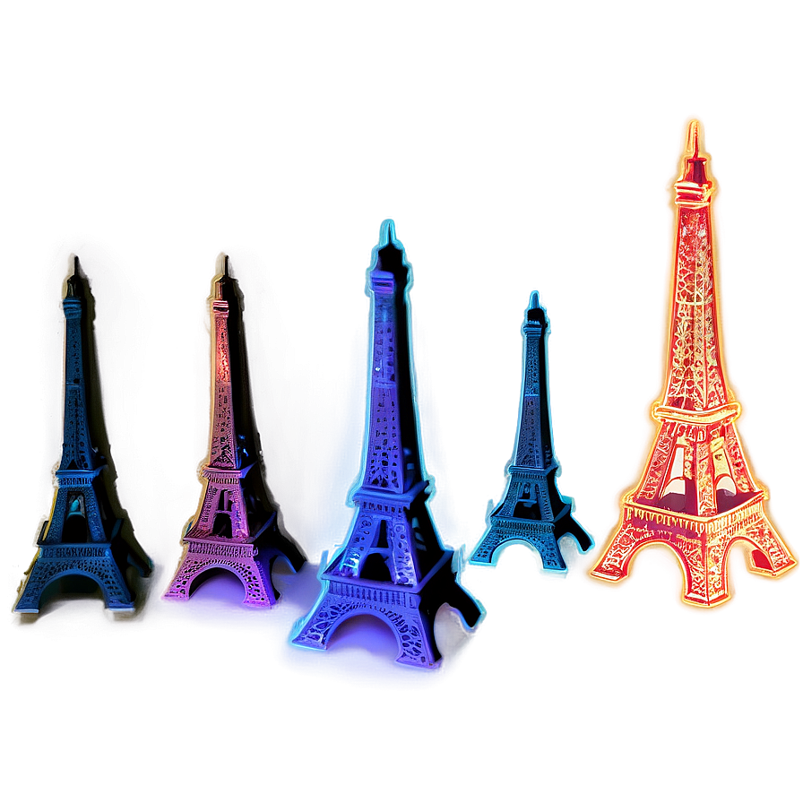 Eiffel Tower Neon Lights Png 44 PNG Image