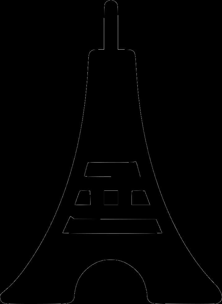 Eiffel Tower Silhouette PNG Image