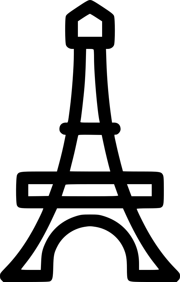 Eiffel Tower Silhouette Graphic PNG Image