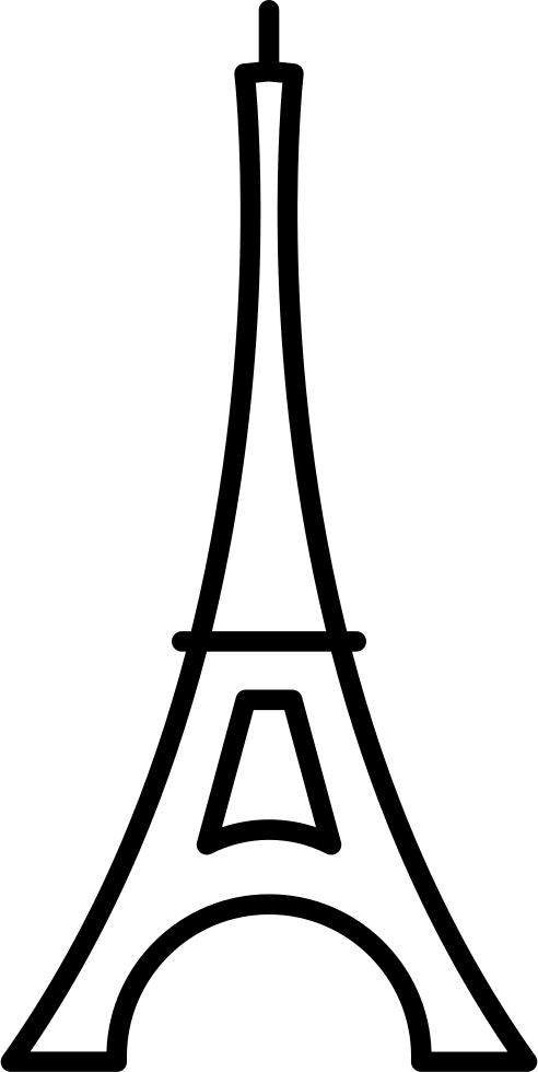 Eiffel Tower Silhouette PNG Image