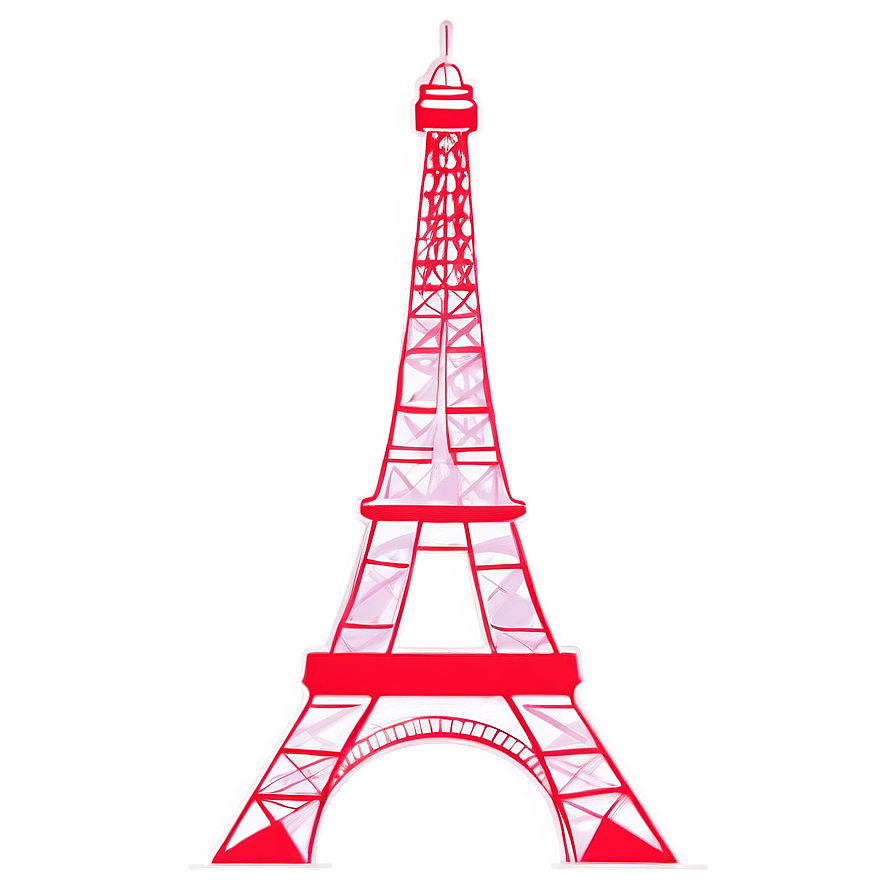 Eiffel Tower Stylized Illustration Png Cdk PNG Image