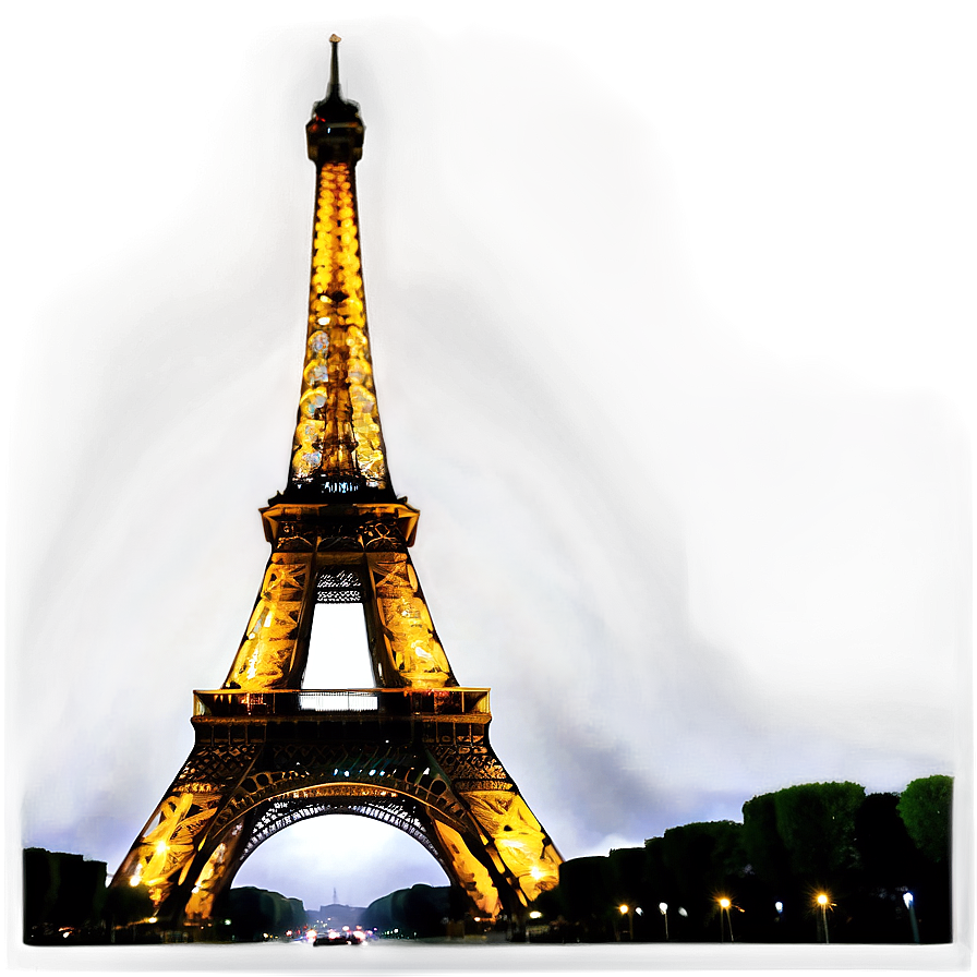 Eiffel Tower Under Starry Night Png 50 PNG Image