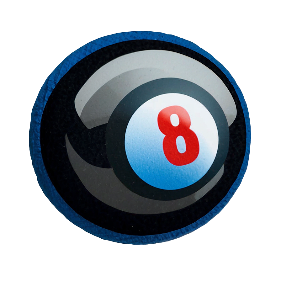 Eight Ball On Blue Felt Png Ukf76 PNG Image