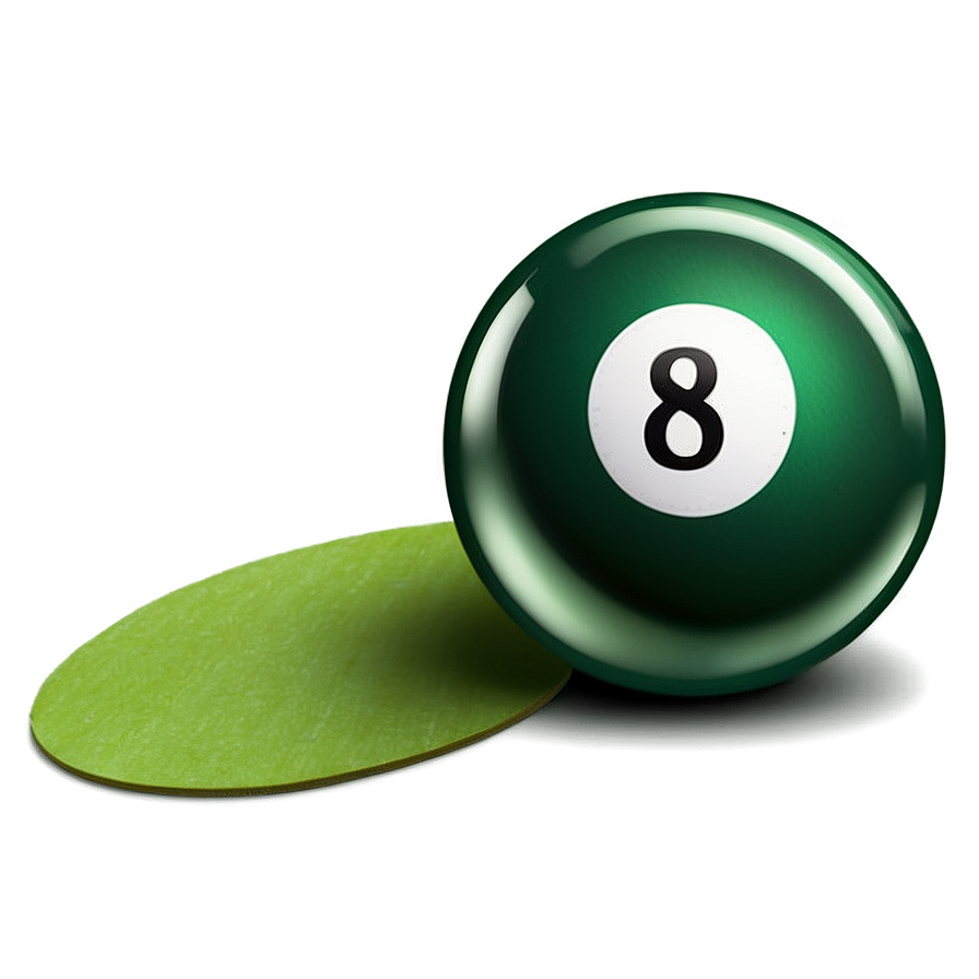 Eight Ball On Green Felt Png 60 PNG Image