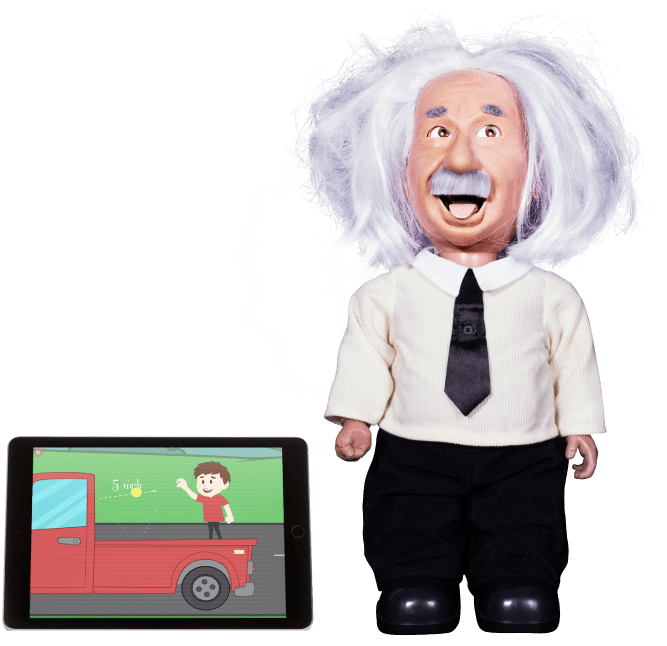 Einstein Dolland Tablet Display PNG Image