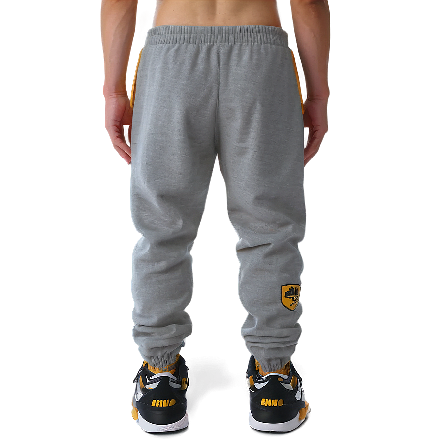 Elastic Waist Grey Sweatpants Png Sxt6 PNG Image