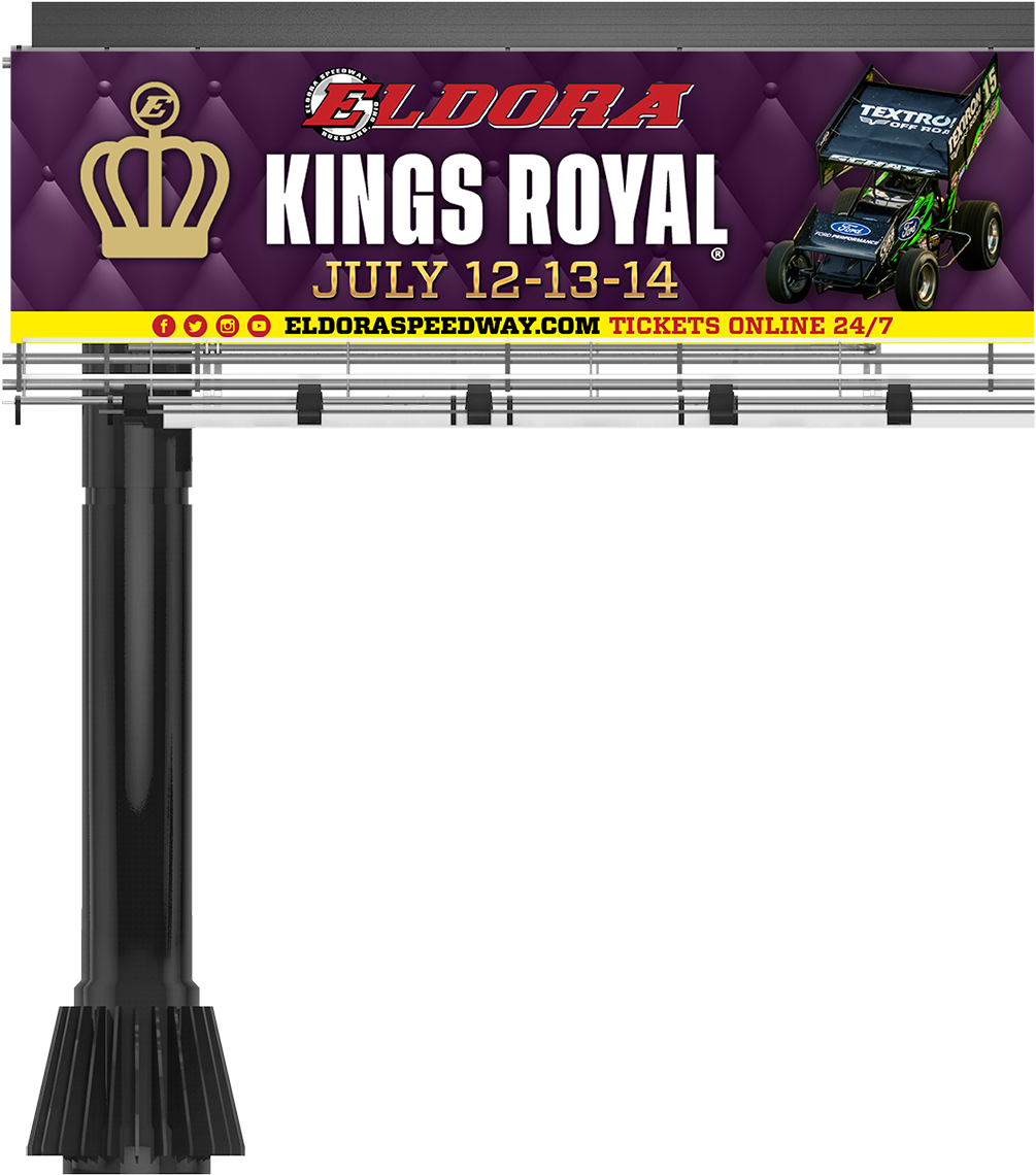 Eldora Kings Royal Billboard Advertisement PNG Image