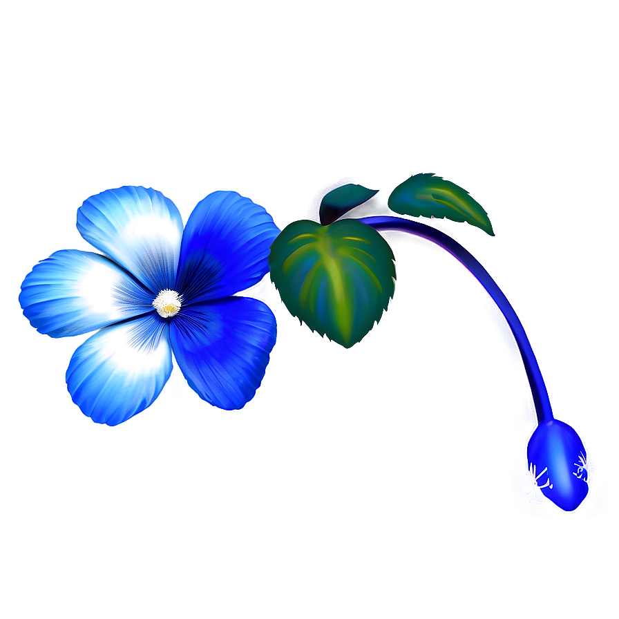 Electric Blue Flower Png Yjg63 PNG Image