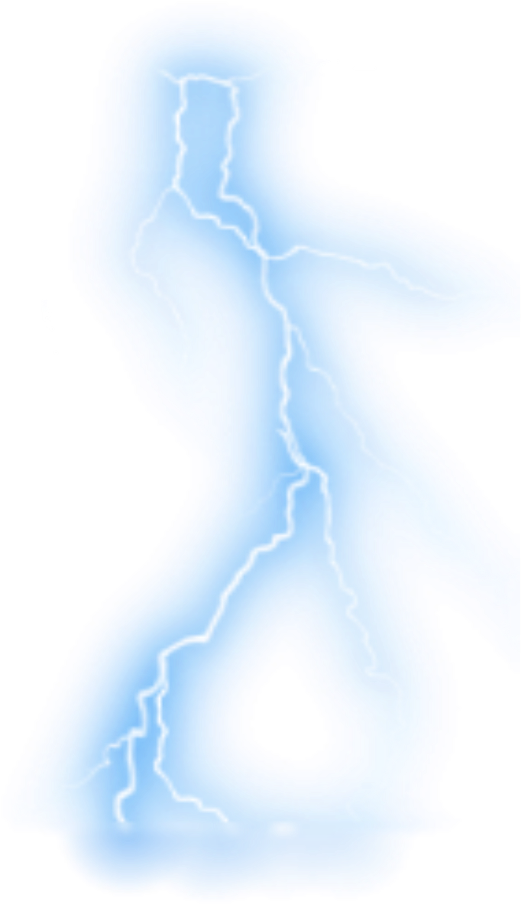 Electric Blue Lightning Graphic PNG Image