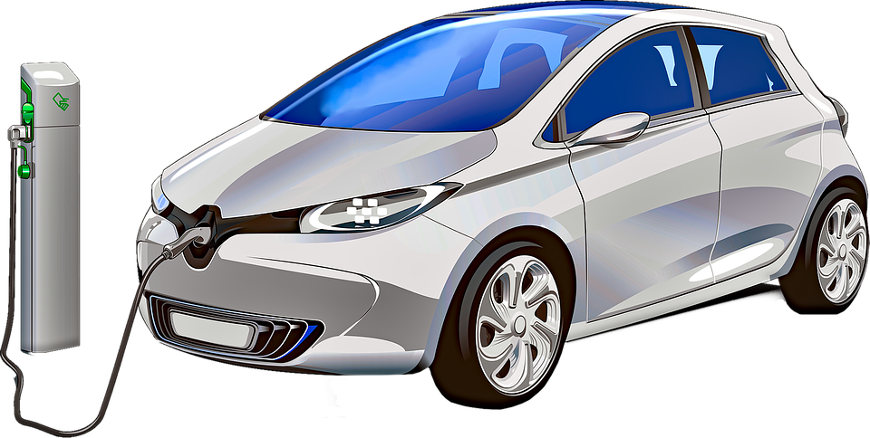 Electric Car Charging Station Illustration PNG Image