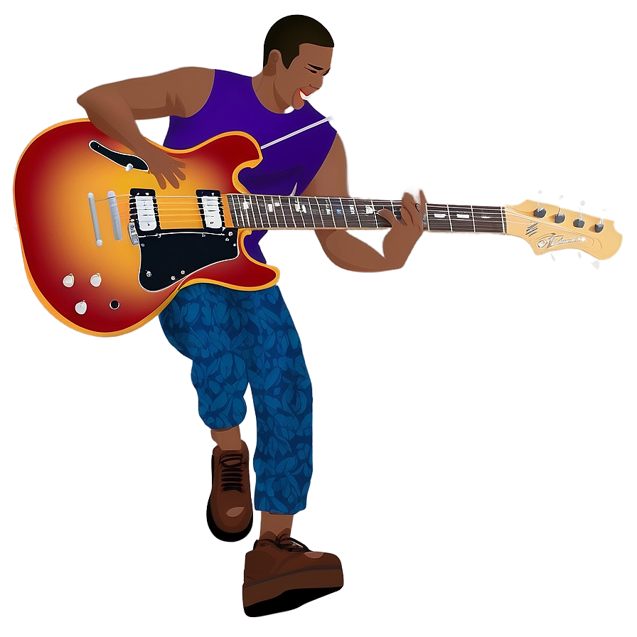 Electric Guitar In Action Png Wls PNG Image