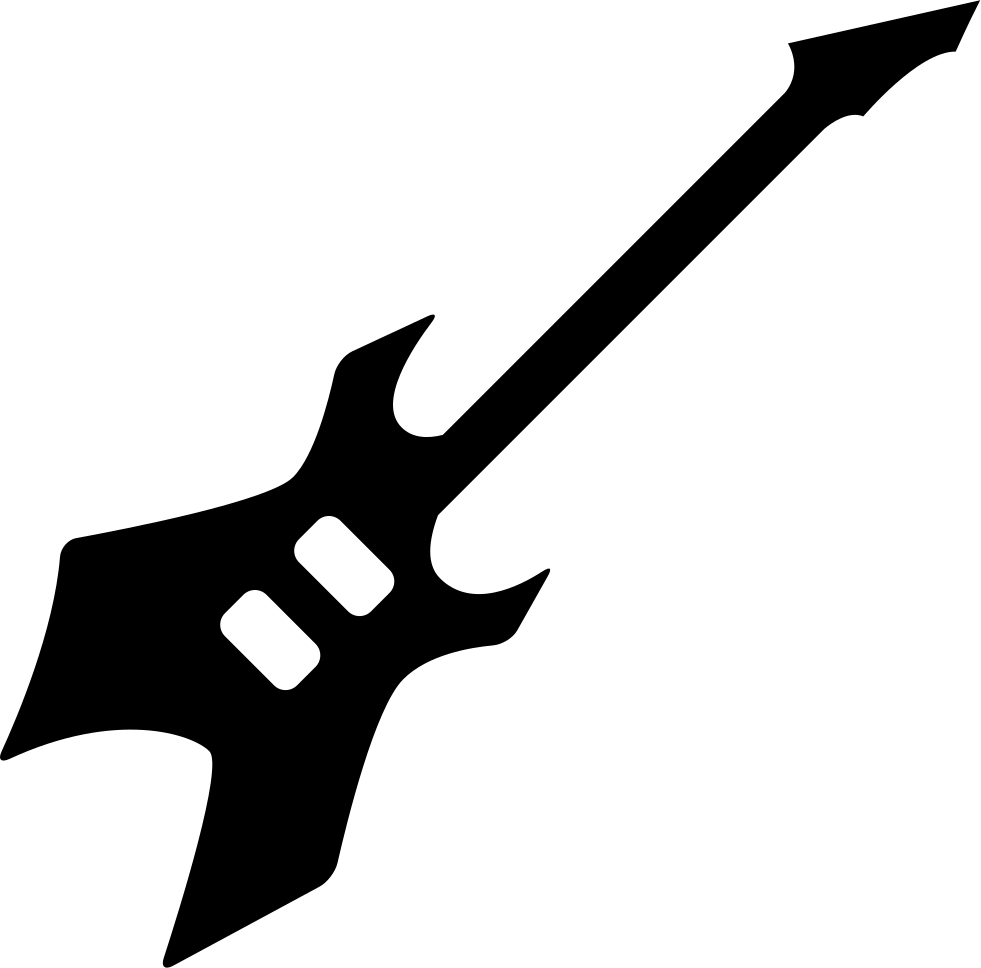 Electric Guitar Silhouette Graphic PNG Image