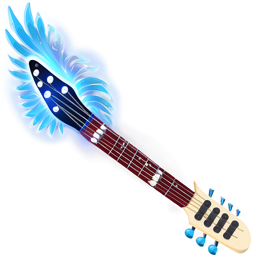 Electric Guitar With Wings Png Qub53 PNG Image