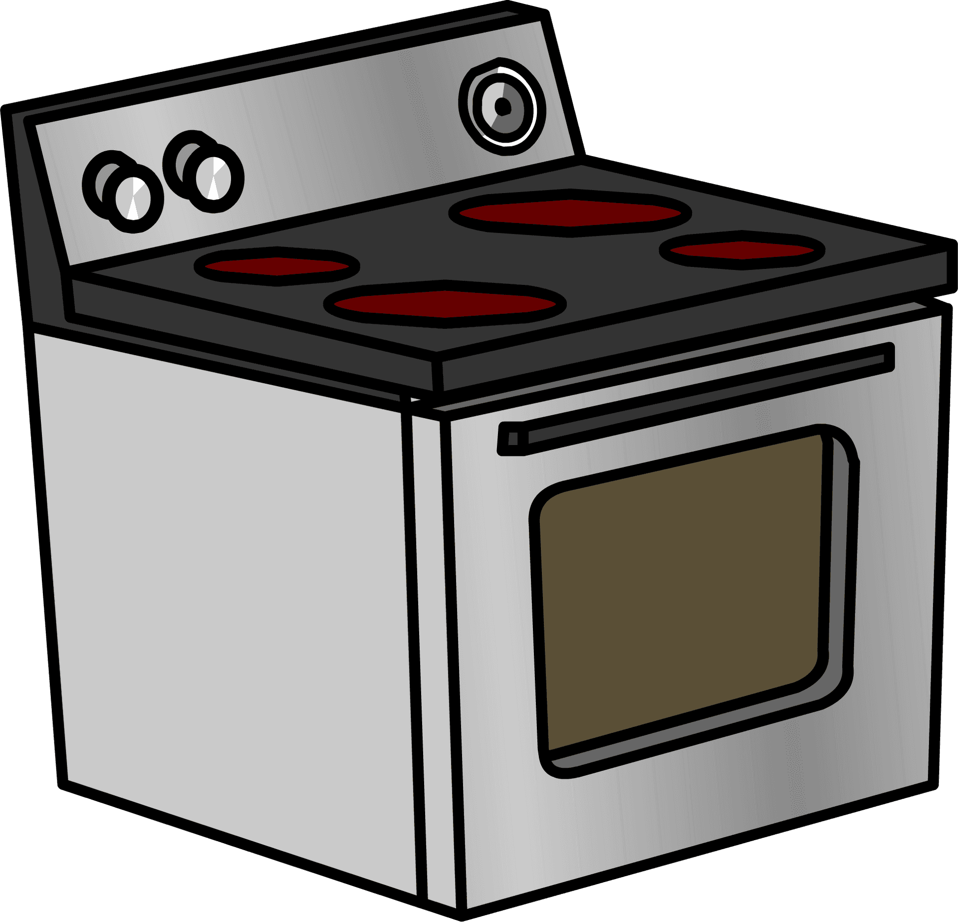 Electric Kitchen Stove Illustration PNG Image