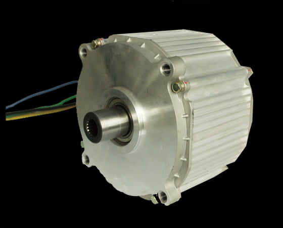 Electric Motor Isolatedon Black Background PNG Image