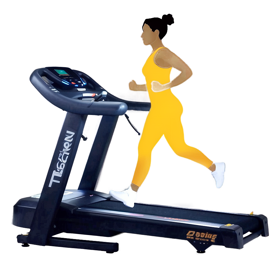 Electric Motorized Treadmill Png Vdu PNG Image