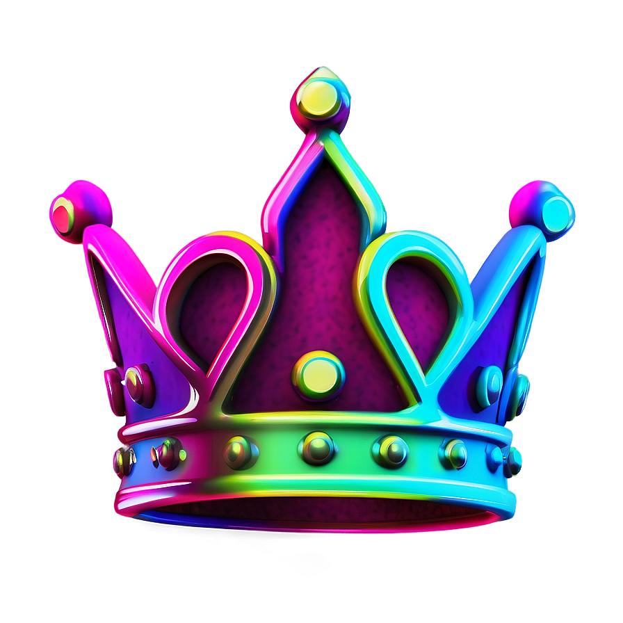 Electric Neon Crown Design Png Qfw82 PNG Image